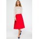 Fusta evazata eleganta midi, rosie, clasica, Hameeda Fusta evazata eleganta midi, rosie, clasica, Hameeda 3 - jojofashion.ro