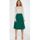 Fusta evazata eleganta midi verde, clasica, Hameeda 3 - jojofashion.ro
