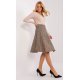 Fusta evazata in carouri, din bumbac si acril, midi, maro, Lilisa Fusta evazata in carouri, din bumbac si acril, midi, maro, Lilisa 5 - jojofashion.ro