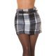 Fusta in carouri scurta, neagra, mulata, cu talia inalta, Bertina 2 - jojofashion.ro