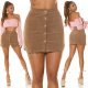 Fusta mulata, din bumbac, scurta, cappuccino, Kantrell Fusta mulata, din bumbac, scurta, cappuccino, Kantrell 6 - jojofashion.ro