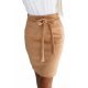 Fusta mulata din imitatie de piele intoarsa midi bej Cristiana 4 - jojofashion.ro
