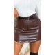 Fusta mulata din piele eco, maro, scurta, Dare Fusta mulata din piele eco, maro, scurta, Dare 2 - jojofashion.ro