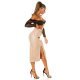 Fusta mulata din piele eco, midi, bej, Rhona Fusta mulata din piele eco, midi, bej, Rhona 5 - jojofashion.ro