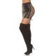 Fusta mulata, din piele eco, scurta, neagra, cu snur pe lateral, Racquel 3 - jojofashion.ro