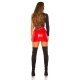 Fusta mulata, din piele eco, scurta, rosie, petrecuta, Roshelle Fusta mulata, din piele eco, scurta, rosie, petrecuta, Roshelle 6 - jojofashion.ro