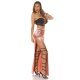 Fusta mulata, din satin, lunga, bronz, crapata pe picior, Osanna 5 - jojofashion.ro