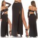 Fusta mulata lunga, neagra, crapata pe picior, Abigail 8 - jojofashion.ro
