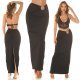Fusta mulata lunga, neagra, cu inel in talie, Zakiyya Fusta mulata lunga, neagra, cu inel in talie, Zakiyya 6 - jojofashion.ro