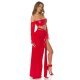 Fusta mulata lunga, rosie, crapata pe picior, Abigail Fusta mulata lunga, rosie, crapata pe picior, Abigail 6 - jojofashion.ro