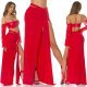 Fusta mulata lunga, rosie, crapata pe picior, Abigail Fusta mulata lunga, rosie, crapata pe picior, Abigail 9 - jojofashion.ro