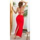 Fusta mulata lunga, rosie, cu inel in talie, Zakiyya Fusta mulata lunga, rosie, cu inel in talie, Zakiyya 4 - jojofashion.ro