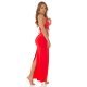 Fusta mulata lunga, rosie, cu inel in talie, Zakiyya Fusta mulata lunga, rosie, cu inel in talie, Zakiyya 5 - jojofashion.ro