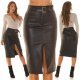 Fusta mulata, piele eco, midi, neagra, cu crapatura si curea, Kiall Fusta mulata, piele eco, midi, neagra, cu crapatura si curea, Kiall 7 - jojofashion.ro