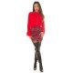 Fusta mulata scurta, in carouri, rosie, petrecuta, drapata, Sassy Fusta mulata scurta, in carouri, rosie, petrecuta, drapata, Sassy 5 - jojofashion.ro