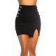 Fusta mulata, scurta, neagra, cu talia inalta si nasturi aurii, Tiffany 2 - jojofashion.ro