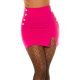 Fusta mulata, scurta, roz fucsia, cu talia inalta si nasturi aurii, Tiffany Fusta mulata, scurta, roz fucsia, cu talia inalta si nasturi aurii, Tiffany 2 - jojofashion.ro