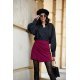 Fusta pantalon scurta, burgundy, drapata, SeleneR Fusta pantalon scurta, burgundy, drapata, SeleneR 4 - jojofashion.ro