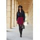 Fusta pantalon scurta, burgundy, drapata, SeleneR Fusta pantalon scurta, burgundy, drapata, SeleneR 5 - jojofashion.ro