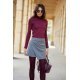 Fusta pantalon scurta, gri, drapata, SeleneR Fusta pantalon scurta, gri, drapata, SeleneR 4 - jojofashion.ro