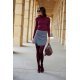 Fusta pantalon scurta, gri, drapata, SeleneR Fusta pantalon scurta, gri, drapata, SeleneR 5 - jojofashion.ro