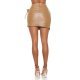 Fusta piele eco cappuccino scurta petrecuta Adelie 5 - jojofashion.ro