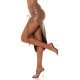 Fusta piele eco midi maro drapata crapata pe picior Kirsley 3 - jojofashion.ro