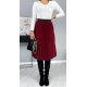 Fusta plisata midi, burgundy, eleganta Darinka Fusta plisata midi, burgundy, eleganta Darinka 2 - jojofashion.ro