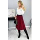 Fusta plisata midi, burgundy, eleganta Darinka Fusta plisata midi, burgundy, eleganta Darinka 3 - jojofashion.ro