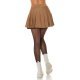 Fusta plisata skater, din bumbac, scurta, cappuccino, Cecile Fusta plisata skater, din bumbac, scurta, cappuccino, Cecile 3 - jojofashion.ro
