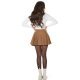Fusta plisata skater, din bumbac, scurta, cappuccino, Cecile Fusta plisata skater, din bumbac, scurta, cappuccino, Cecile 6 - jojofashion.ro