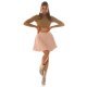 Fusta plisata skater, din vascoza, scurta, cappuccino, cu talia inalta, Colette 9 - jojofashion.ro