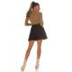 Fusta plisata skater, din vascoza, scurta, neagra, cu talia inalta, Colette 6 - jojofashion.ro