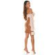 Fusta scurta, din piele eco, maro, mulata, cu fermoar in fata, Mishelle 9 - jojofashion.ro