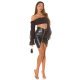 Fusta scurta, din piele eco, neagra, mulata, cu fermoar in fata, Mishelle 5 - jojofashion.ro