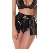 Fusta in clos latex scurta neagra Lambada