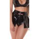 Fusta in clos latex scurta neagra Lambada 2 - jojofashion.ro
