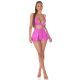 Fusta in clos latex scurta roz bombon Lambada Fusta in clos latex scurta roz bombon Lambada 6 - jojofashion.ro
