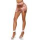 Fusta mulata satin scurta maro Leny 4 - jojofashion.ro