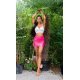 Fusta mulata latex scurta roz bombon Alyana Fusta mulata latex scurta roz bombon Alyana 6 - jojofashion.ro