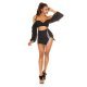 Fusta scurta neagra cu franjuri din strasuri Loquita Fusta scurta neagra cu franjuri din strasuri Loquita 5 - jojofashion.ro