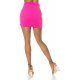 Fusta scurta petrecuta drapata roz fucsia Azenne 4 - jojofashion.ro
