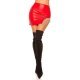 Fusta mulata scurta rosie WetLook cu franjuri metalici argintii Anelie 4 - jojofashion.ro
