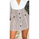 Fusta scurta, vascoza bej cu print, cu talia inalta, Jocelyn Fusta scurta, vascoza bej cu print, cu talia inalta, Jocelyn 2 - jojofashion.ro