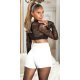 Fusta skort din piele eco, scurta, alba, mulata, Foxy Fusta skort din piele eco, scurta, alba, mulata, Foxy 3 - jojofashion.ro