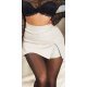 Fusta skort din piele eco, scurta, bej, mulata, Foxy Fusta skort din piele eco, scurta, bej, mulata, Foxy 2 - jojofashion.ro