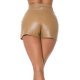 Fusta skort din piele eco, scurta, cappuccino, mulata, Foxy Fusta skort din piele eco, scurta, cappuccino, mulata, Foxy 3 - jojofashion.ro