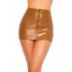 Fusta skort, din piele eco, scurta, maro, mulata, Ariadna Fusta skort, din piele eco, scurta, maro, mulata, Ariadna 2 - jojofashion.ro