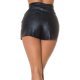 Fusta skort din piele eco, scurta, neagra, mulata, Foxy Fusta skort din piele eco, scurta, neagra, mulata, Foxy 3 - jojofashion.ro