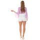Fusta skort scurta, alba, plisata, cu nasturi decorativi, Giselle Fusta skort scurta, alba, plisata, cu nasturi decorativi, Giselle 5 - jojofashion.ro